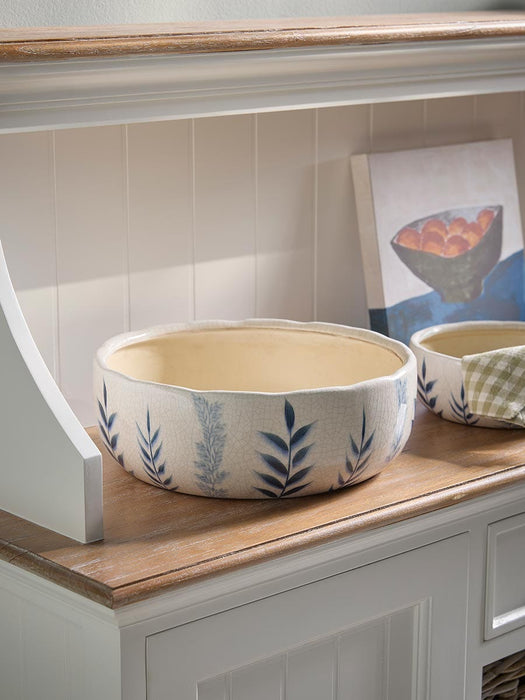 Blue Flora Bowl - Large