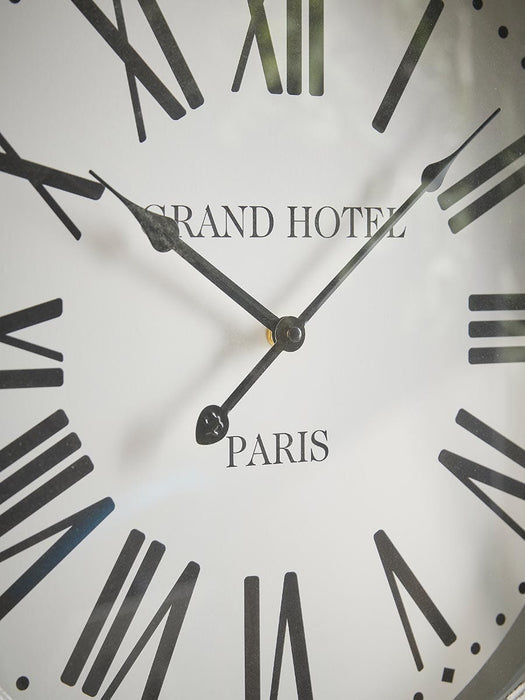Distressed White Wooden Clock