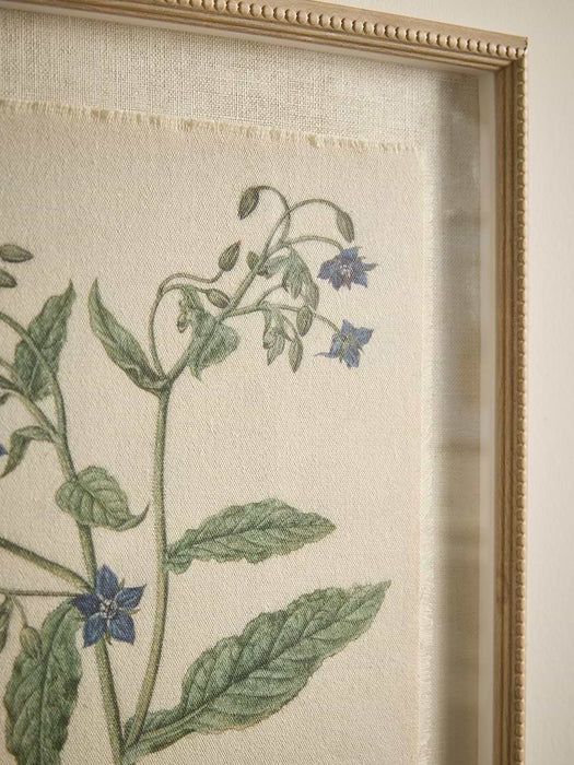 Printed Linen Borage Beaded Frame
