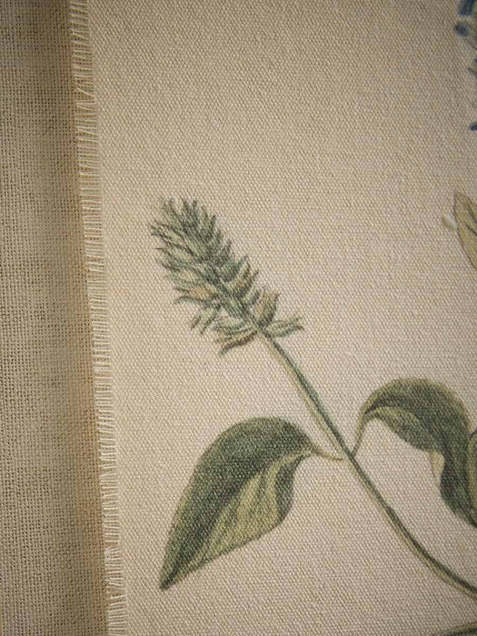 Blue Floral Printed Linen Beaded Frame