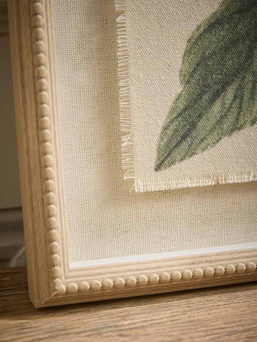 Blue Floral Printed Linen Beaded Frame