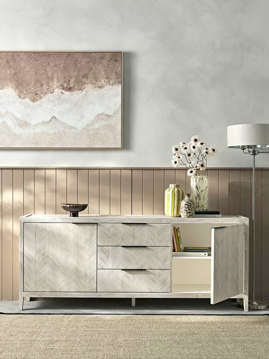 Brushed Silver Triple Bulb Floor Lamp