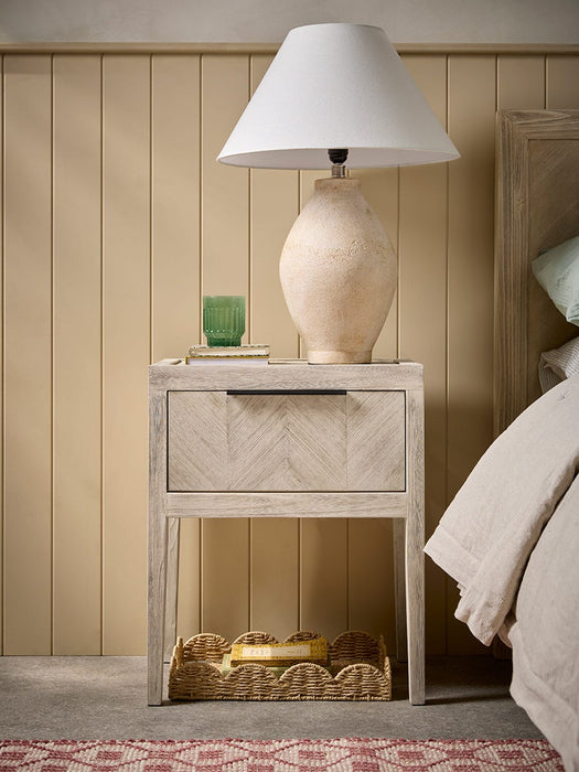 Tova Limewashed Bedside Table
