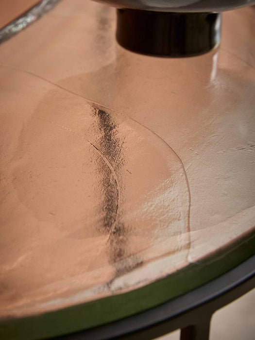Cast Glass & Marble Side Table