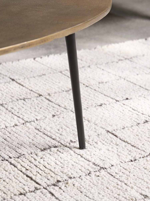 Two Cast Metal Nesting Coffee Tables