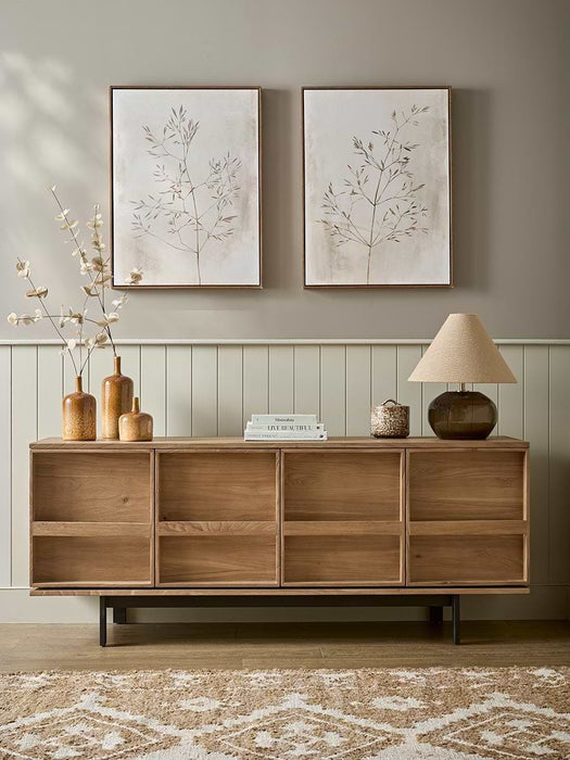 Two Framed Grass Seed Canvases