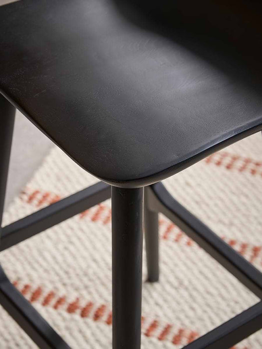 Oak Counter Stool - Black