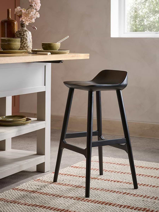 Oak Counter Stool - Black