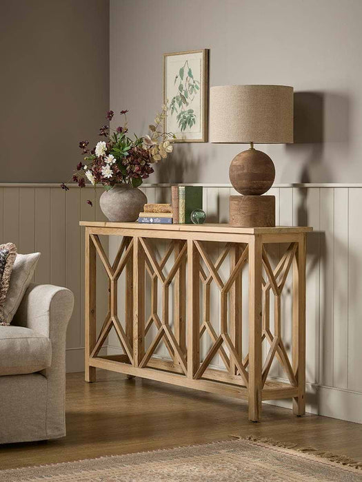 Round Wooden Table Lamp