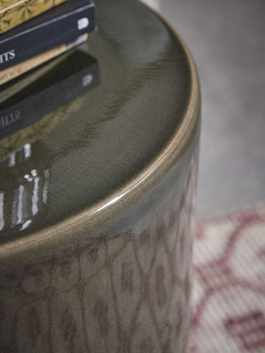 Ombre Olive Glaze Side Table