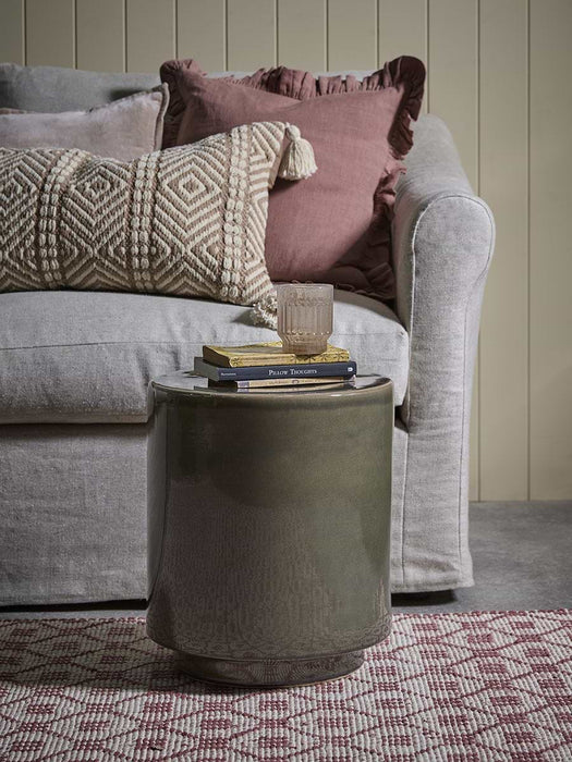 Ombre Olive Glaze Side Table