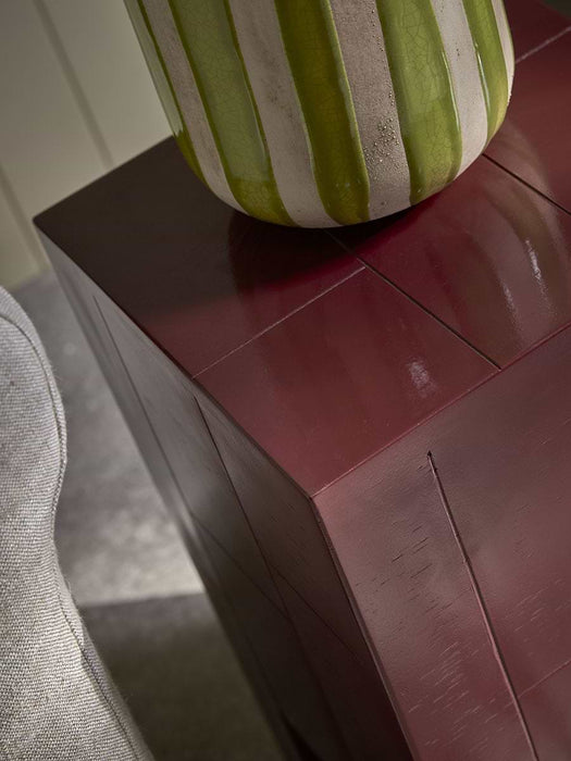 Tiled Side Table - Cherry