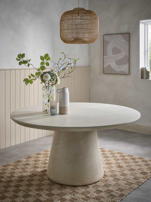 Travertine Round Dining Table - 4 Seater