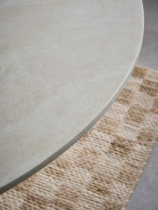 Travertine Round Dining Table - 4 Seater