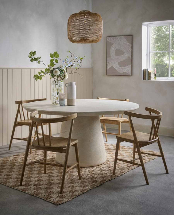 Travertine Round Dining Table - 4 Seater