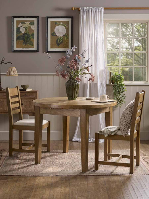 Effi Extendable Round Dining Table - 4 to 6 Seater