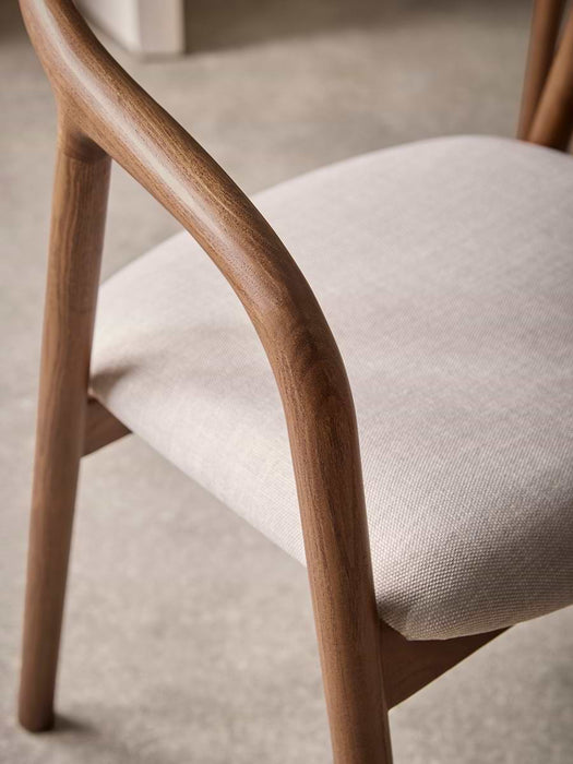 Walnut Upholstered Dining Chair - Set of 2