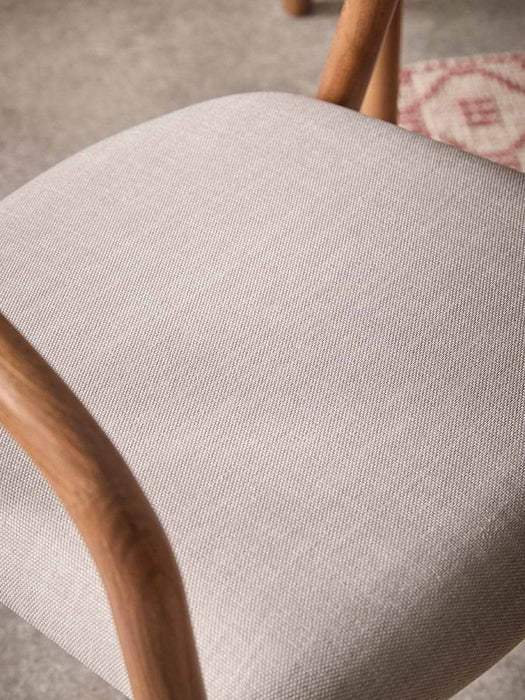 Walnut Upholstered Dining Chair - Set of 2