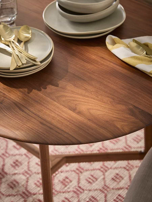 Walnut Extendable Oval Dining Table
