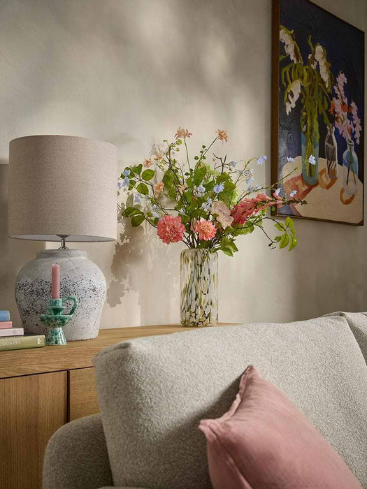 Confetti Glass Vase - Moss