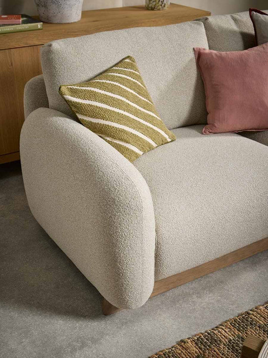 Textured Wide Stripe Cushion - Olive