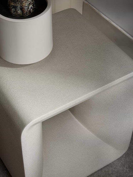 Concrete Squoval Side Table