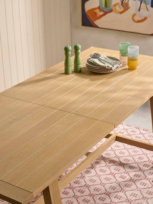 Neda Extendable Rectangle Dining Table - 4 to 6 Seater
