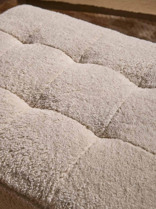 Mid Century Teddy Footstool - Natural