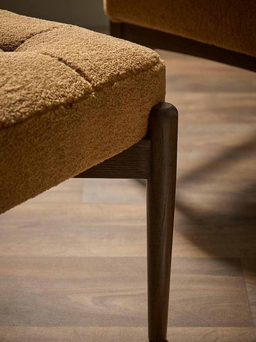 Mid Century Teddy Footstool - Ochre