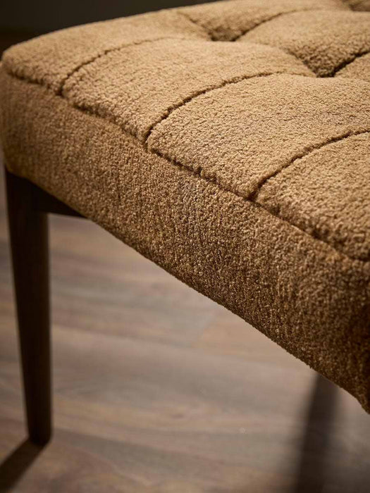 Mid Century Teddy Footstool - Ochre