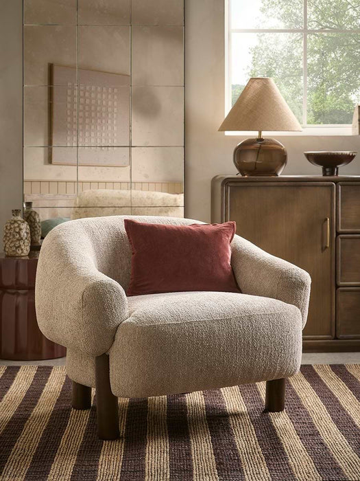 Velvet & Cotton Linen Rectangular Cushion Cover - Deep Red