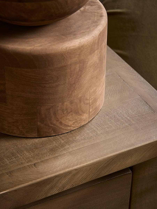Round Wooden Table Lamp