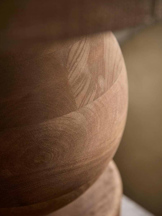 Round Wooden Table Lamp