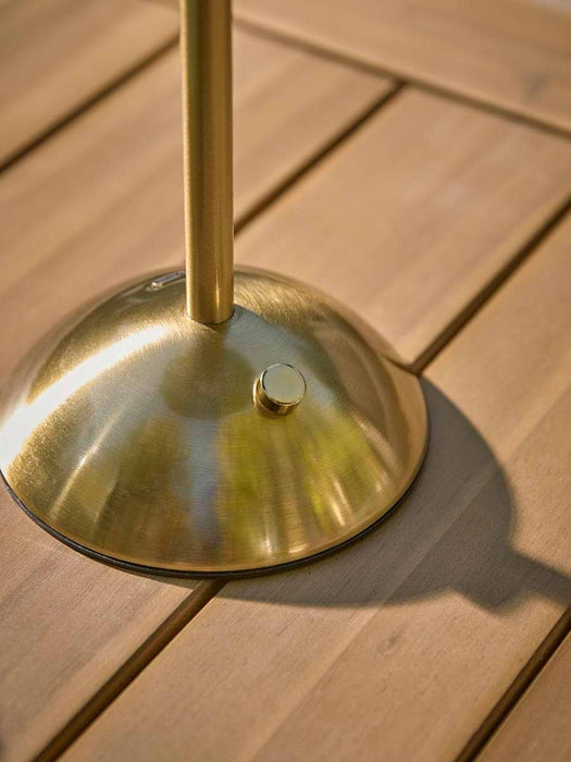 Rechargeable Scalloped Rattan Lamp