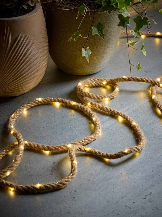 Solar Natural Rope Light String