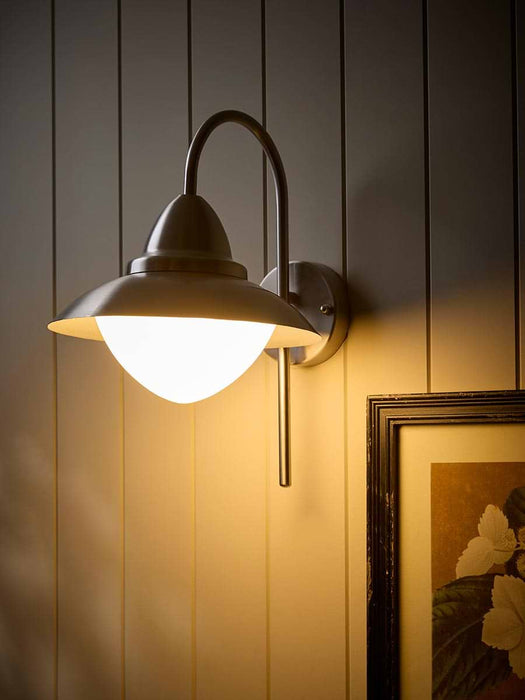 Metro Opal Dome Outdoor Wall Light