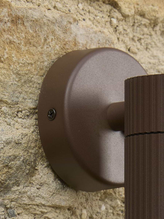 Haugen Ribbed Rust Wall Light
