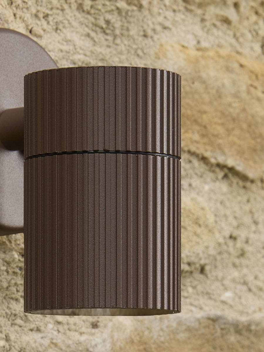 Haugen Ribbed Rust Wall Light
