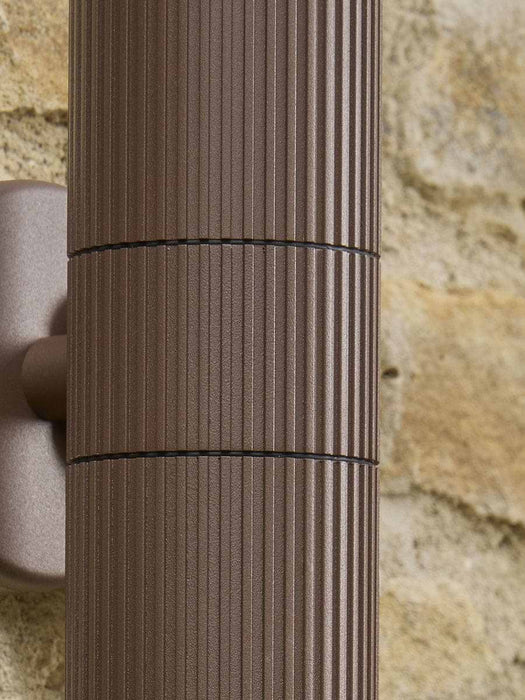 Haugen Ribbed Rust Double Wall Light