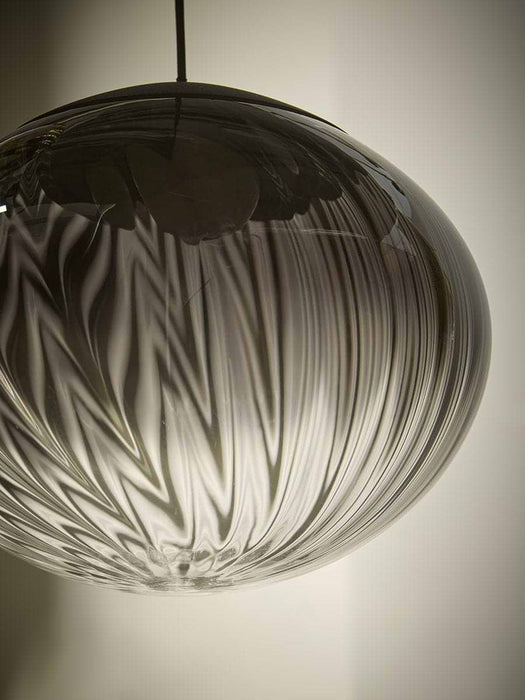 Amber Spiral Glass Chandelier