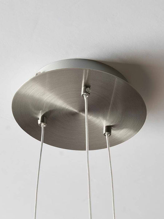 Opal Glass & Nickel Pendant Light