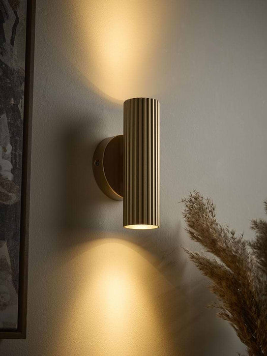 Solstice Double Wall Light - Matt Gold