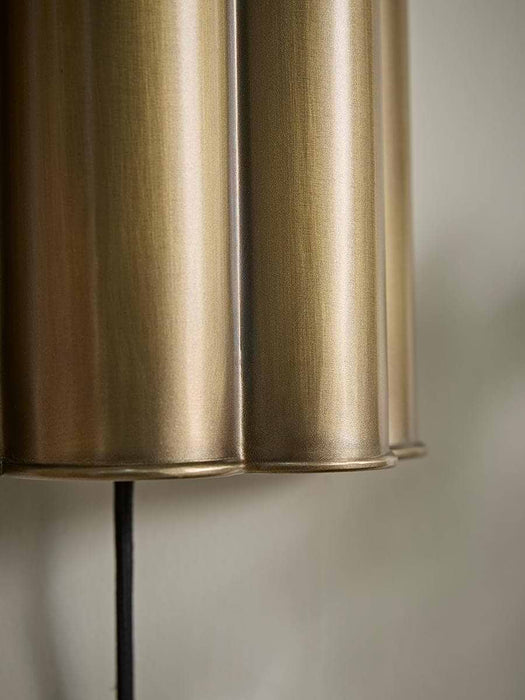 Scalloped Brass Wall Light