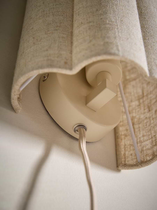 Scalloped Linen Wall Light