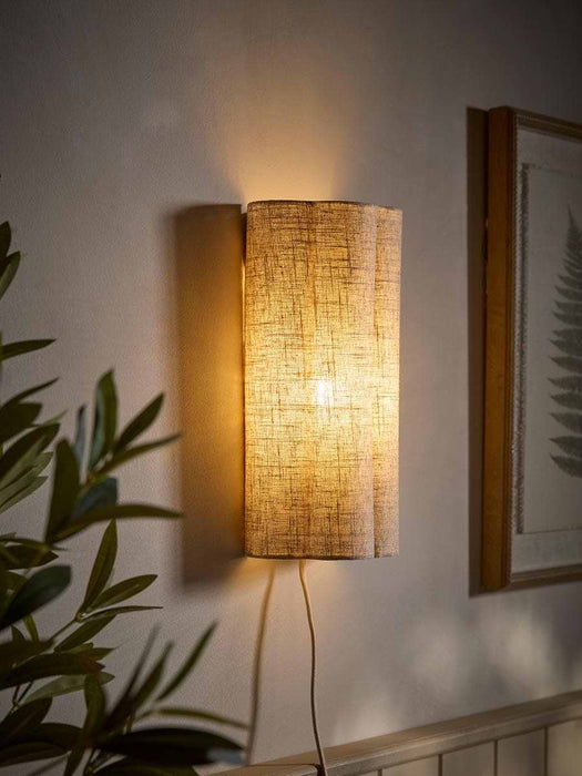 Scalloped Linen Wall Light
