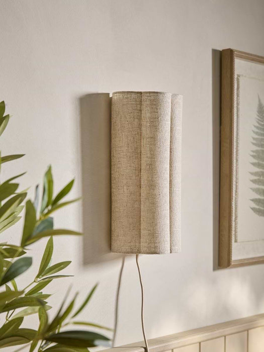 Scalloped Linen Wall Light