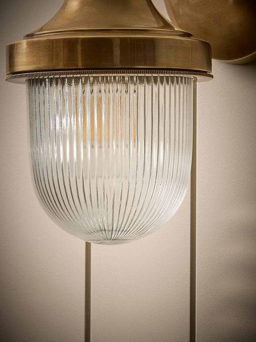 Jameson Indoor/Outdoor Brass Wall Light