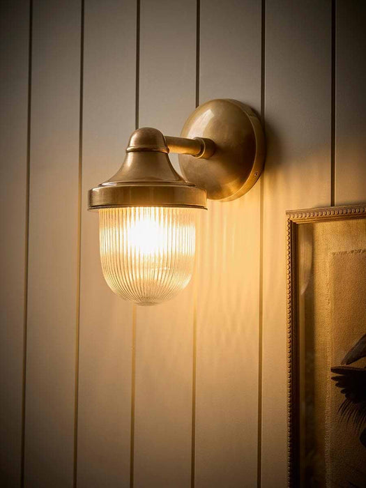 Jameson Indoor/Outdoor Brass Wall Light