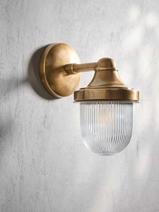 Jameson Indoor/Outdoor Brass Wall Light