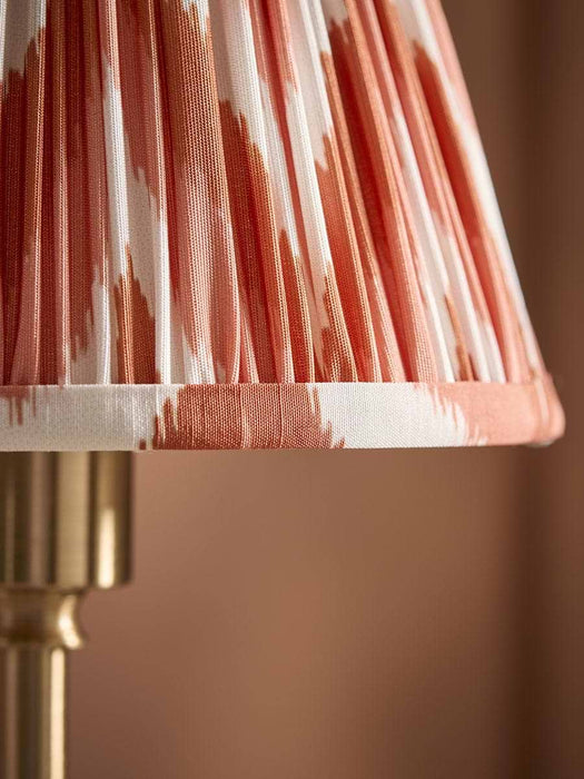 Tapered Clip On Shade - Orange Zig Zag Ikat